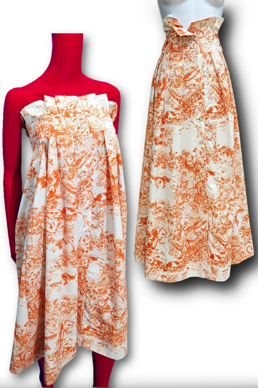 E71118 SKIRT (ORANGE, BLK)