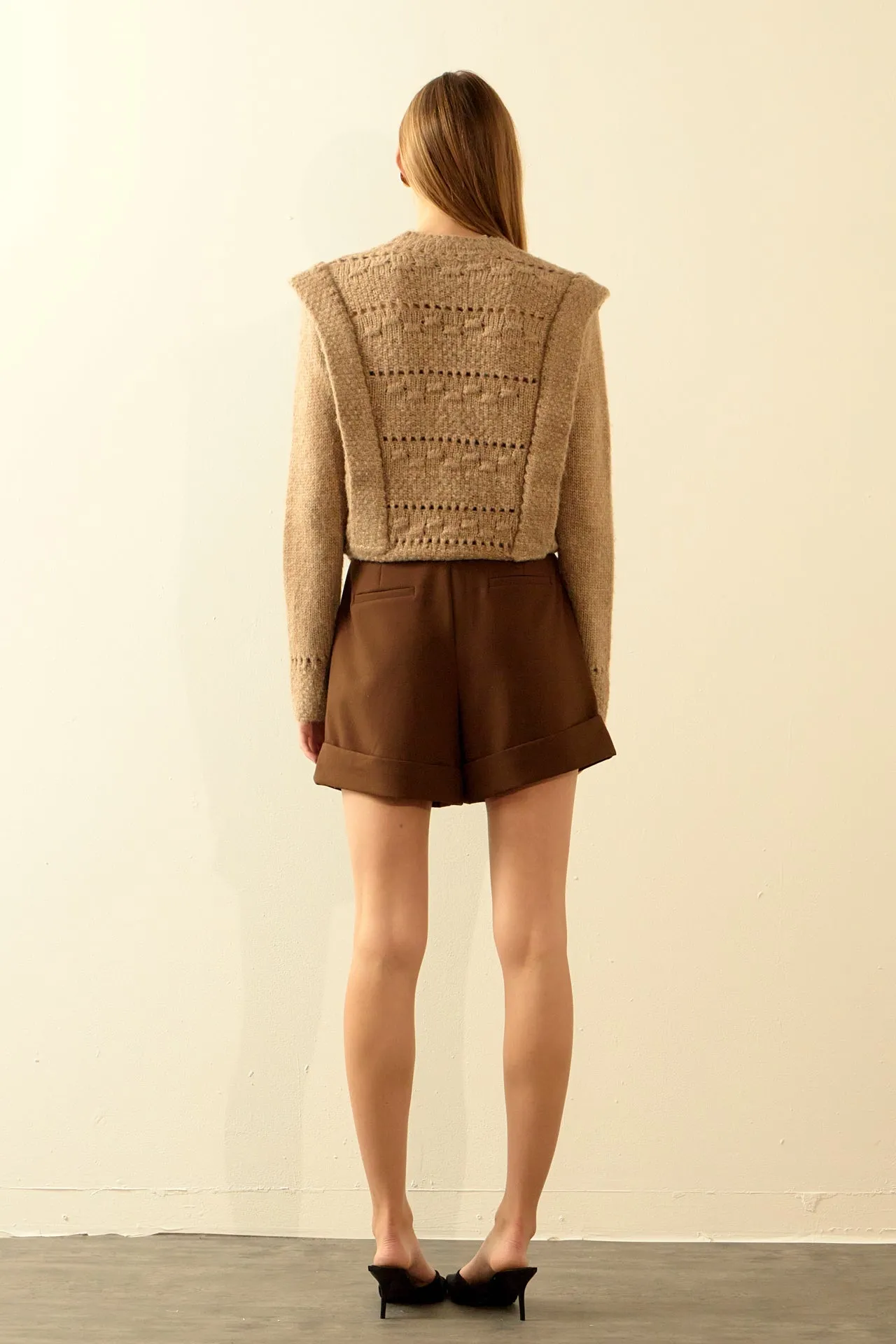 Endless Rose - Chunky Wool Knit Detailed Sweater