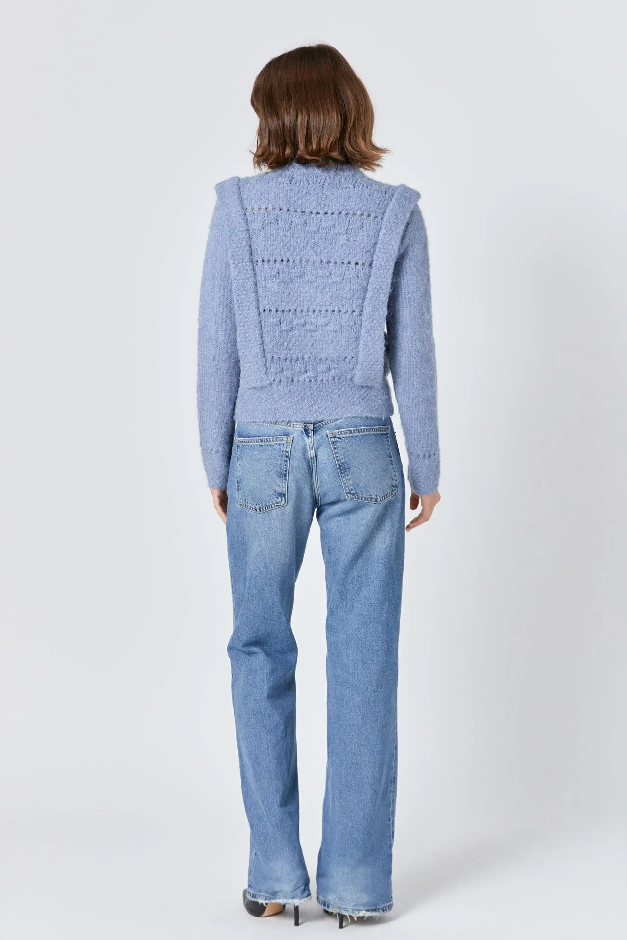 Endless Rose - Chunky Wool Knit Detailed Sweater