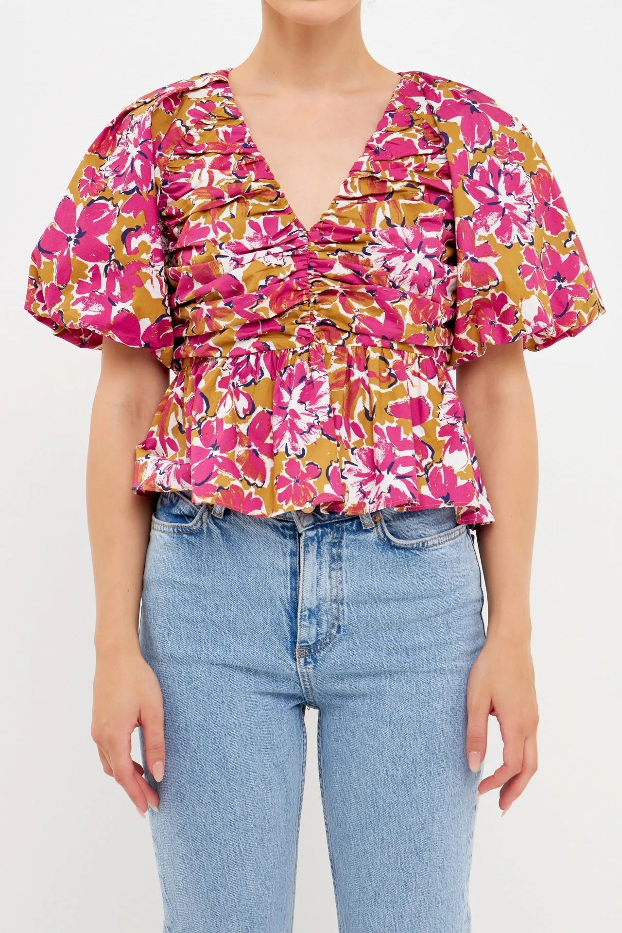 Endless Rose - Floral Pleated Top