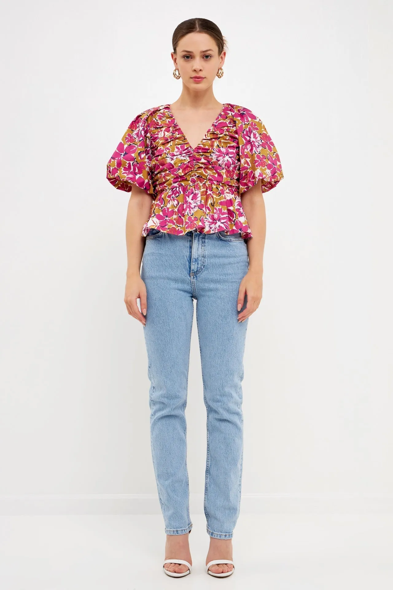 Endless Rose - Floral Pleated Top