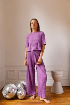 Ensemble Plissé Coton BIO - Violet