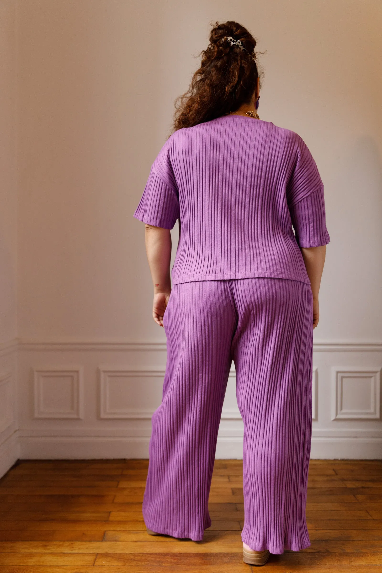 Ensemble Plissé Coton BIO - Violet