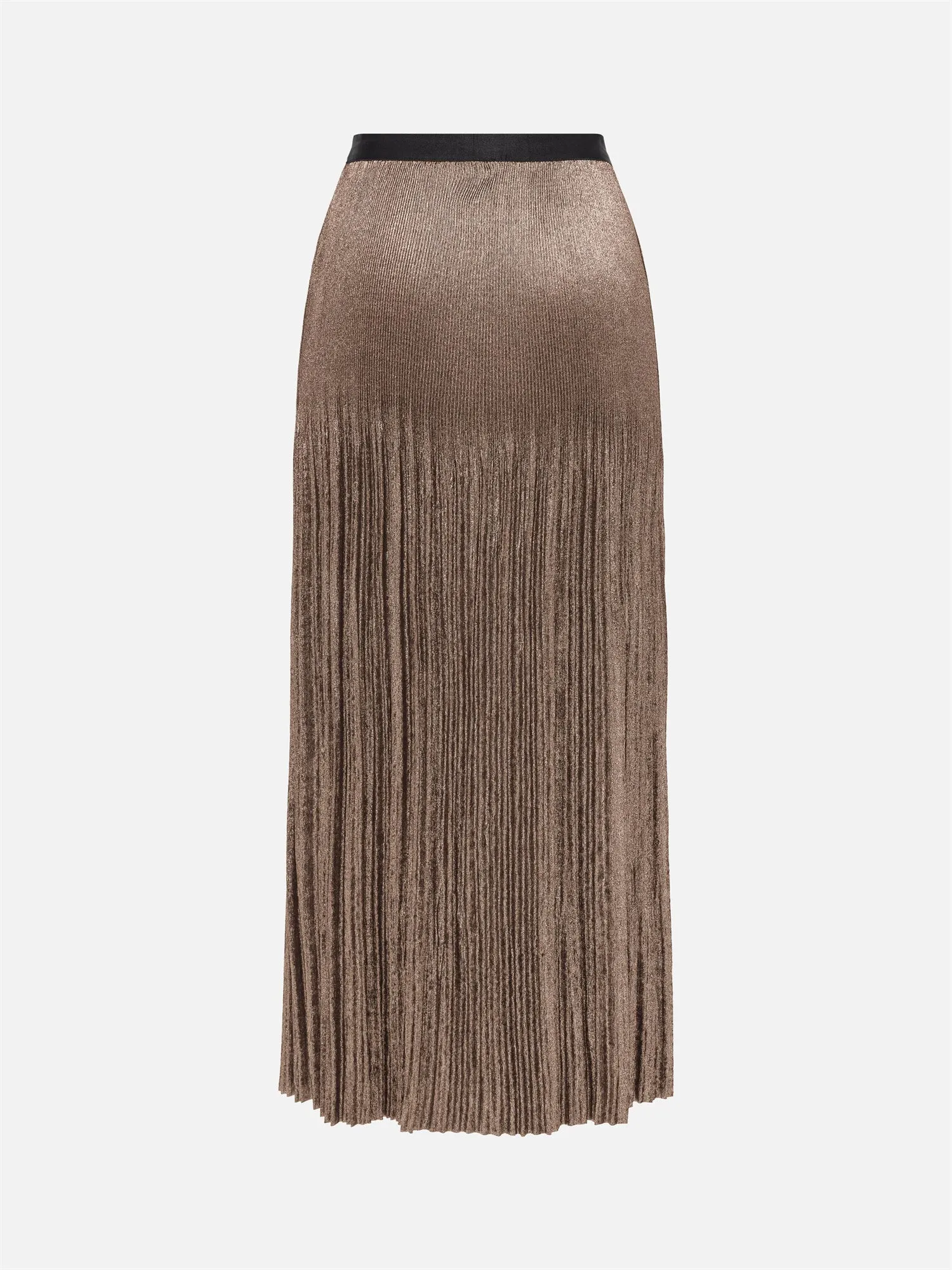 EP YAYING Gold Foil Pleated Skirt EGJIA3409AJ