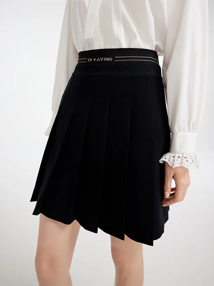 EP YAYING Pleated Midi Skirt