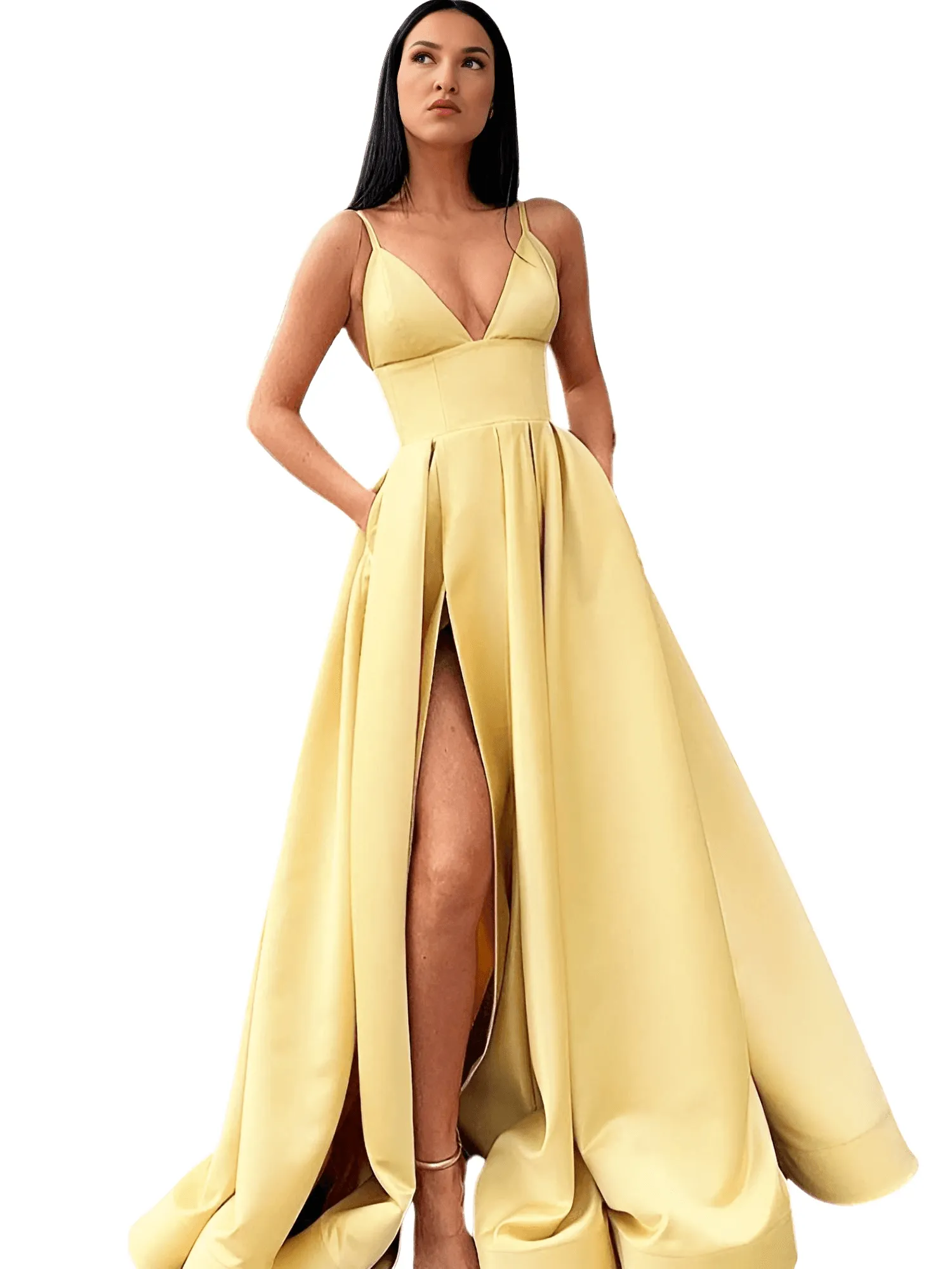 Evening Gown With Pockets - Get Custom Sizing & Colors!