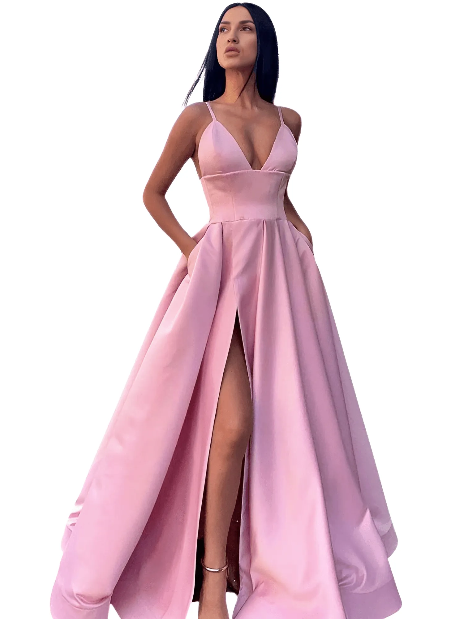 Evening Gown With Pockets - Get Custom Sizing & Colors!