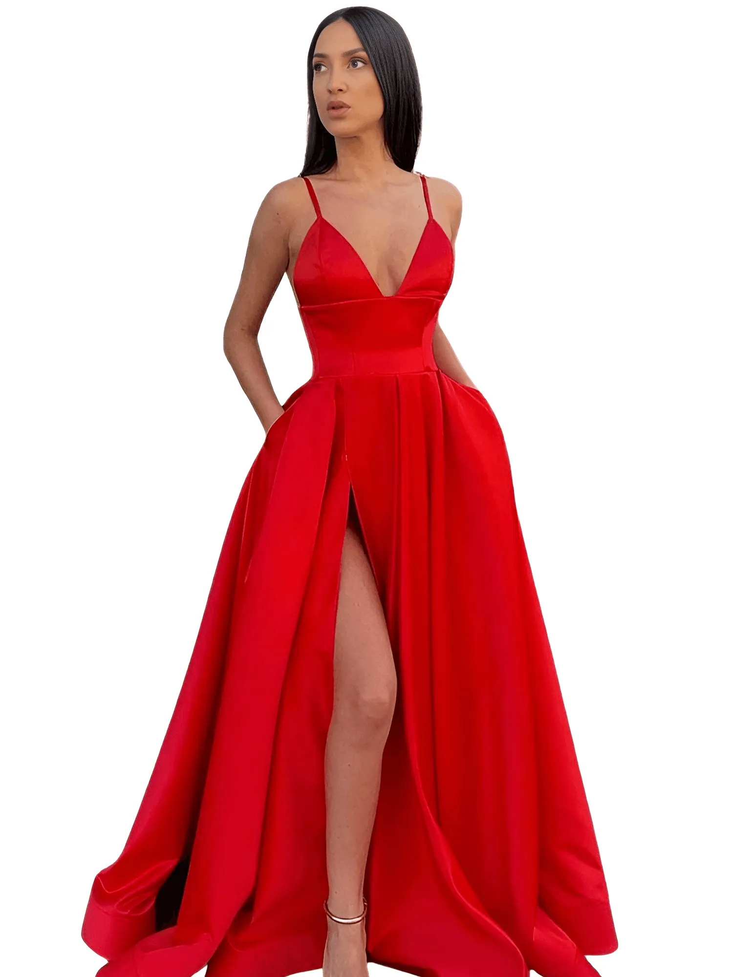 Evening Gown With Pockets - Get Custom Sizing & Colors!