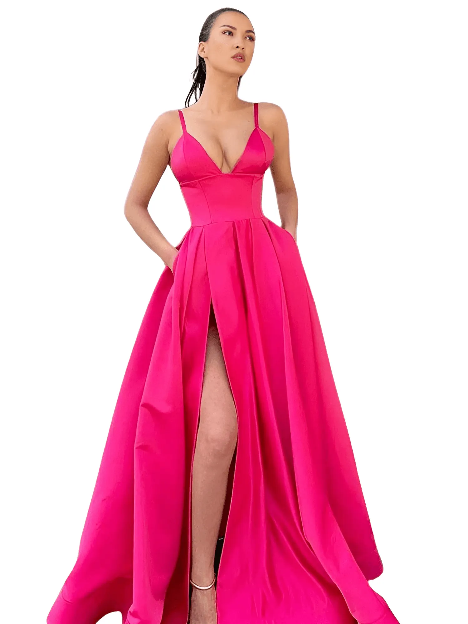 Evening Gown With Pockets - Get Custom Sizing & Colors!