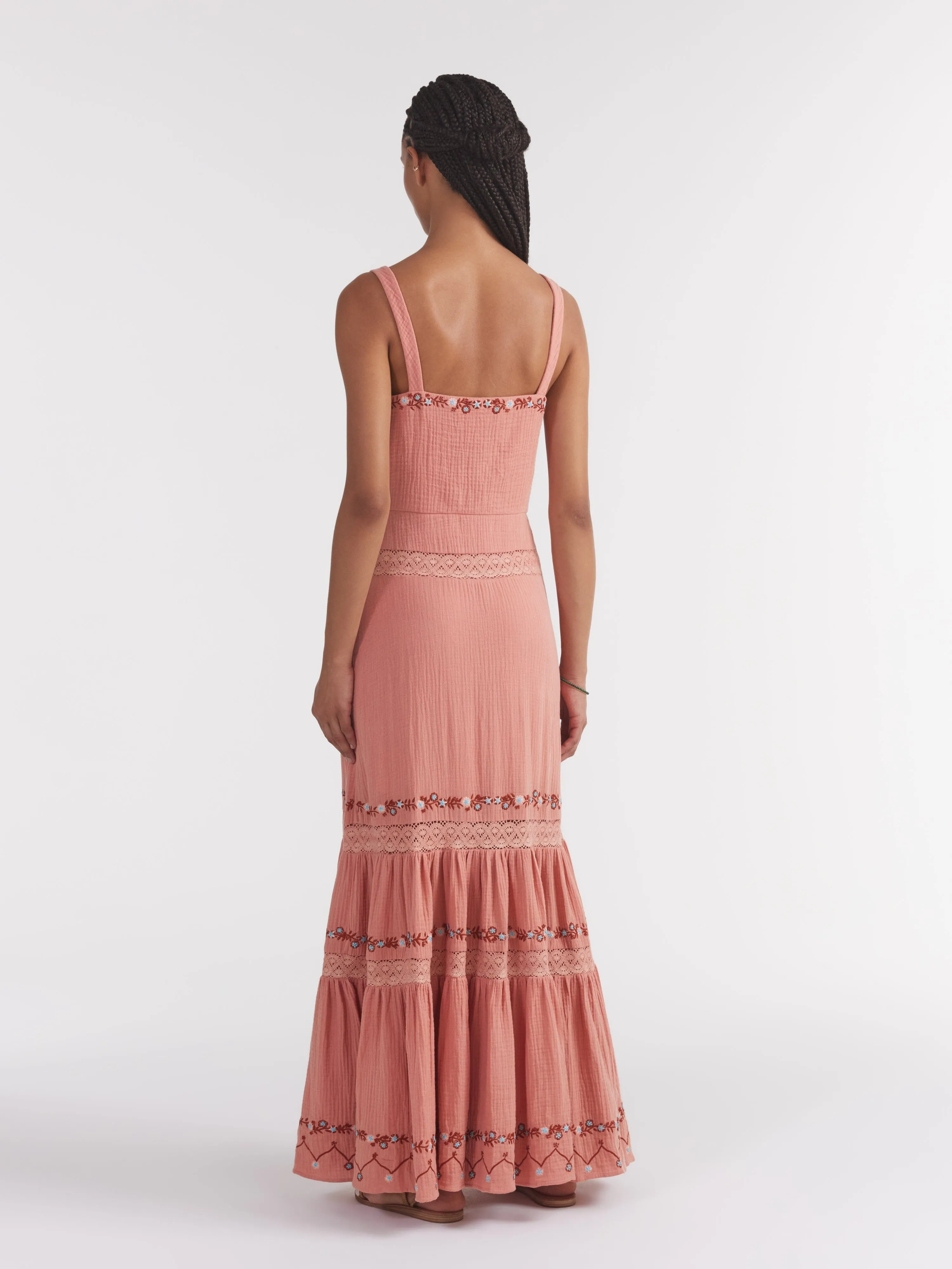 Fara Long B Dress in Washed Blush