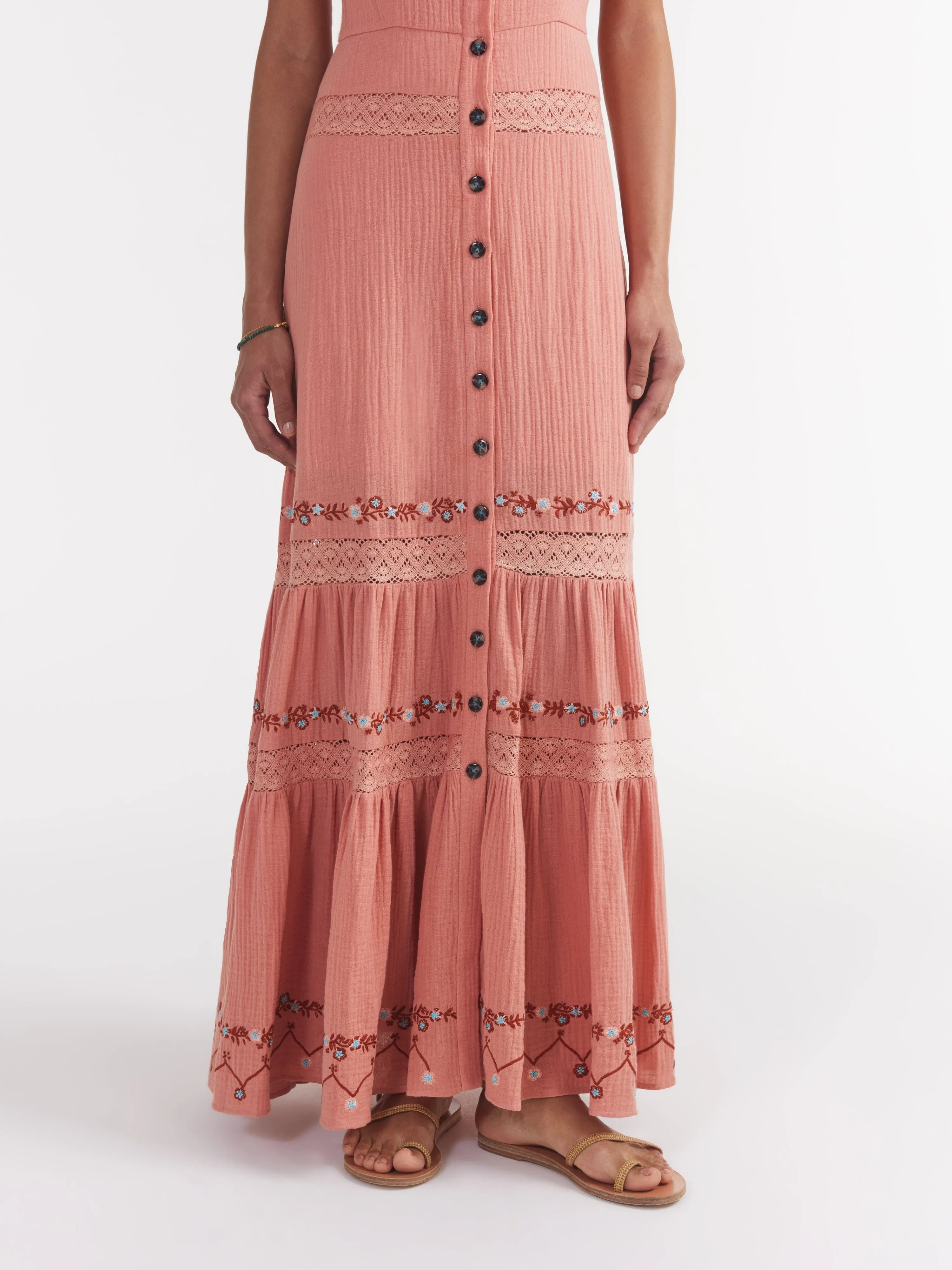 Fara Long B Dress in Washed Blush