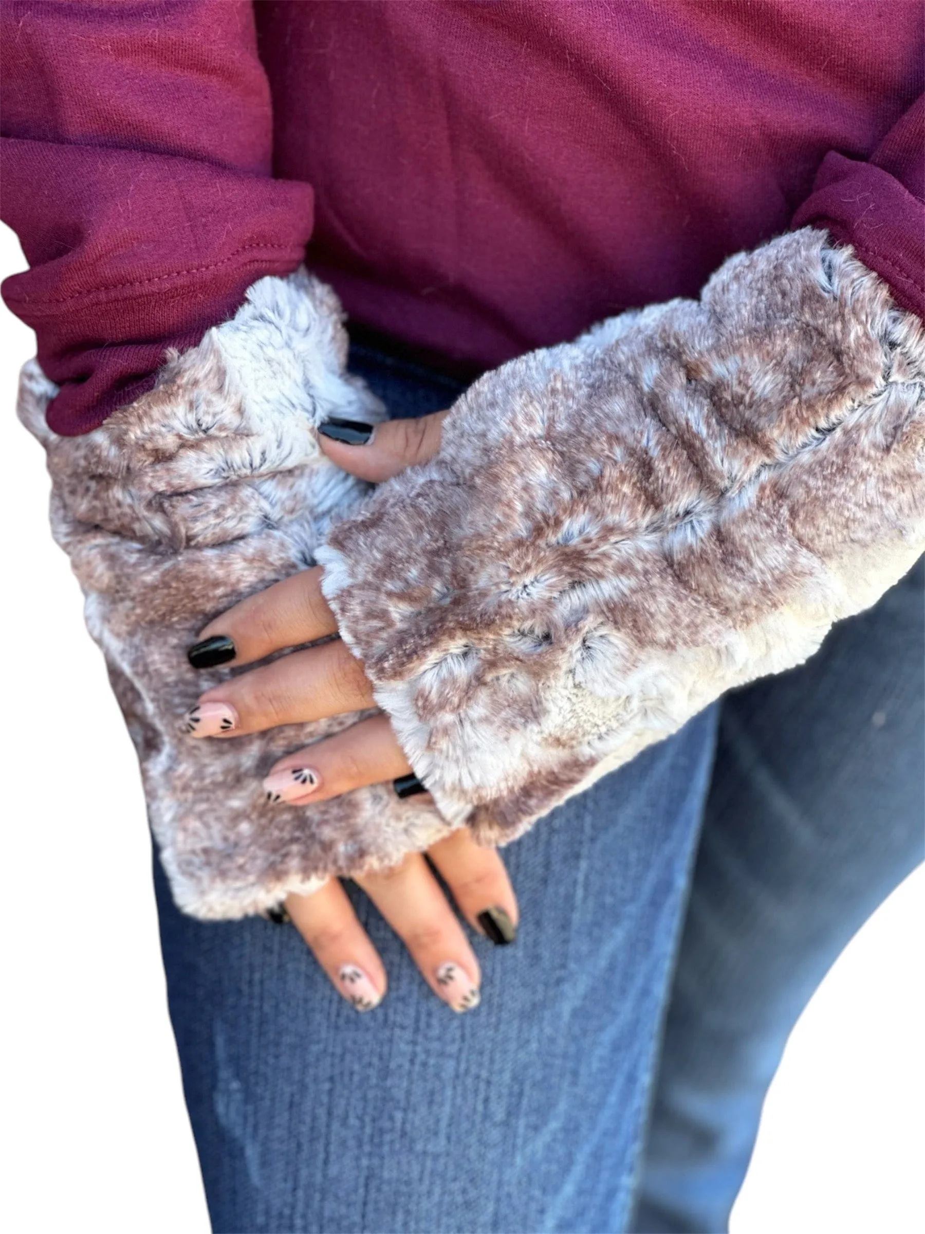 Fingerless Faux Fur Gloves