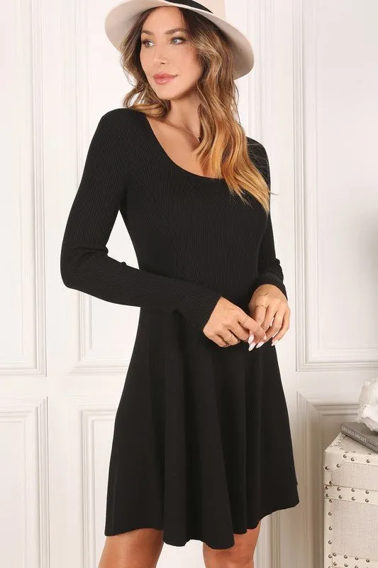 Fit And Flare Knit Dress