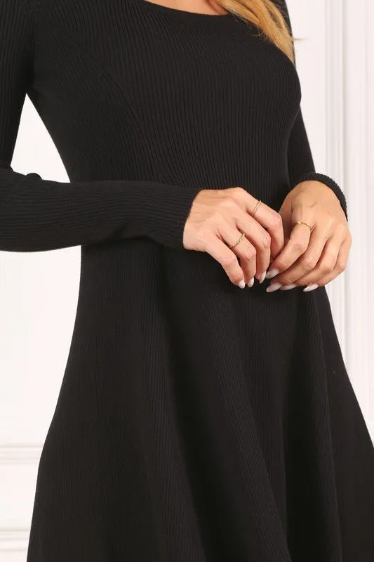 Fit And Flare Knit Dress