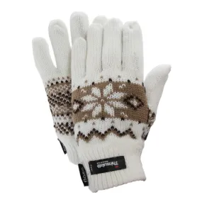 FLOSO Ladies/Womens Thinsulate Fairisle Thermal Gloves (3M 40g)