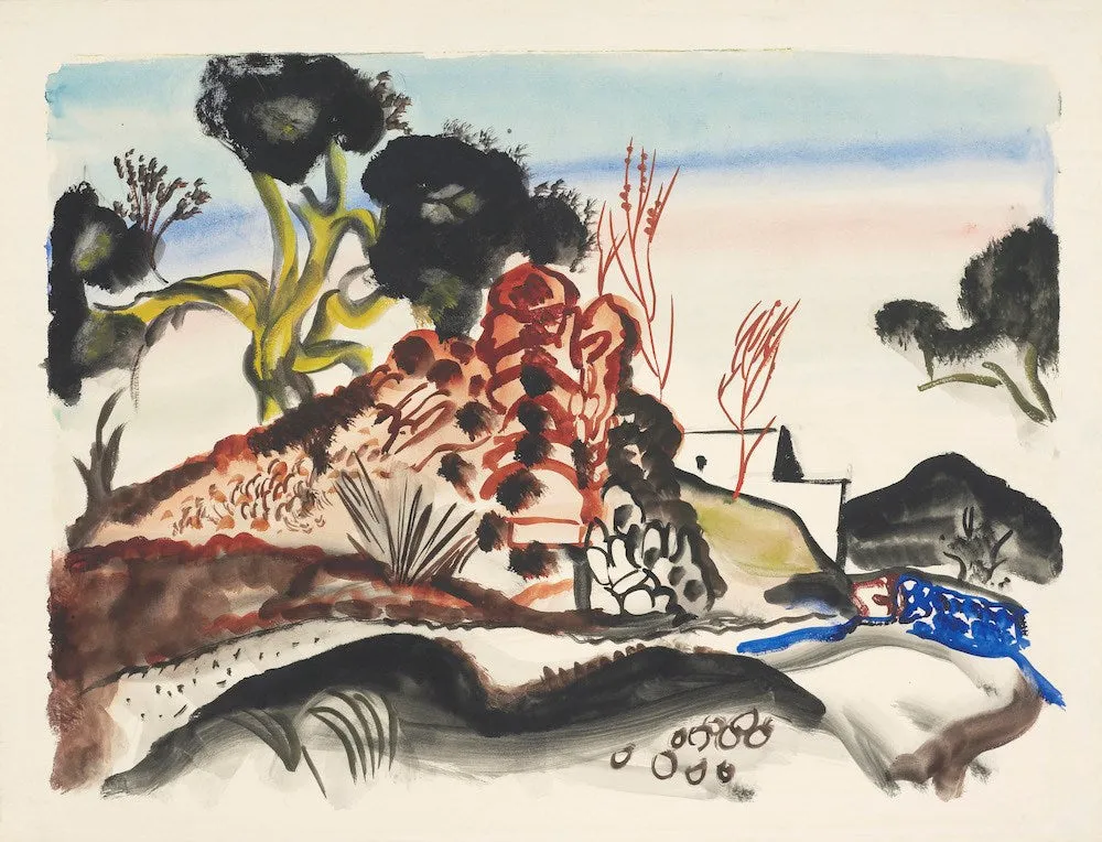 Frances Hodgkins - Print - Road to the hills, Ibiza