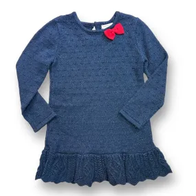 Girls Rachel Ashwell Size 4T Dark Blue Shimmery Sweater Dress