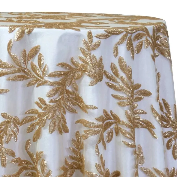 Giselle Sequins Table Linen in Champagne