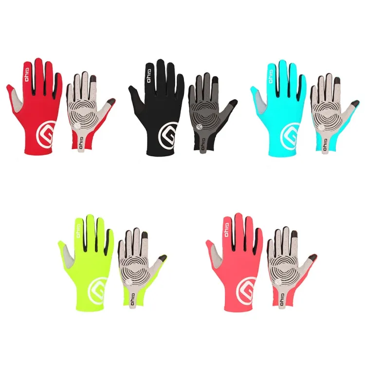 GIYO S-02 Bike Riding Long-finger Gloves, Size:L(Fluorescent Yellow)