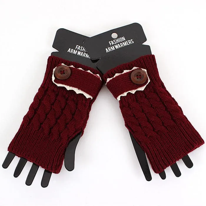 GL12113 Fashion Crochet Fingerless Gloves