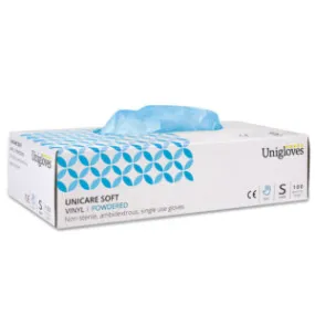 Gloves blue vinyl box of 100