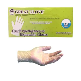 Great Glove CPE Cast Polyethylene Hybrid Gloves, Powder Free