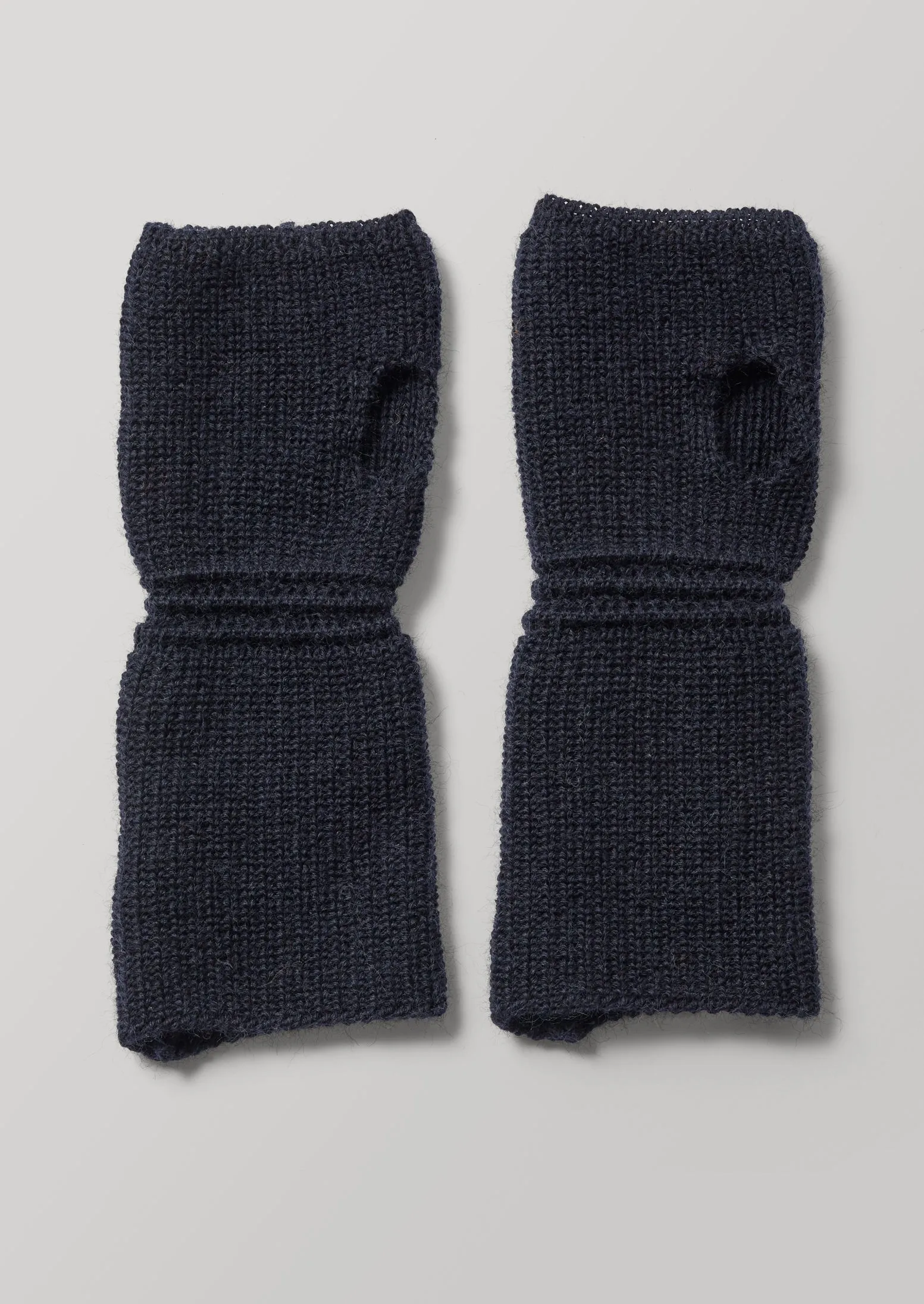 Heimat Wool Fingerless Gloves | Ink