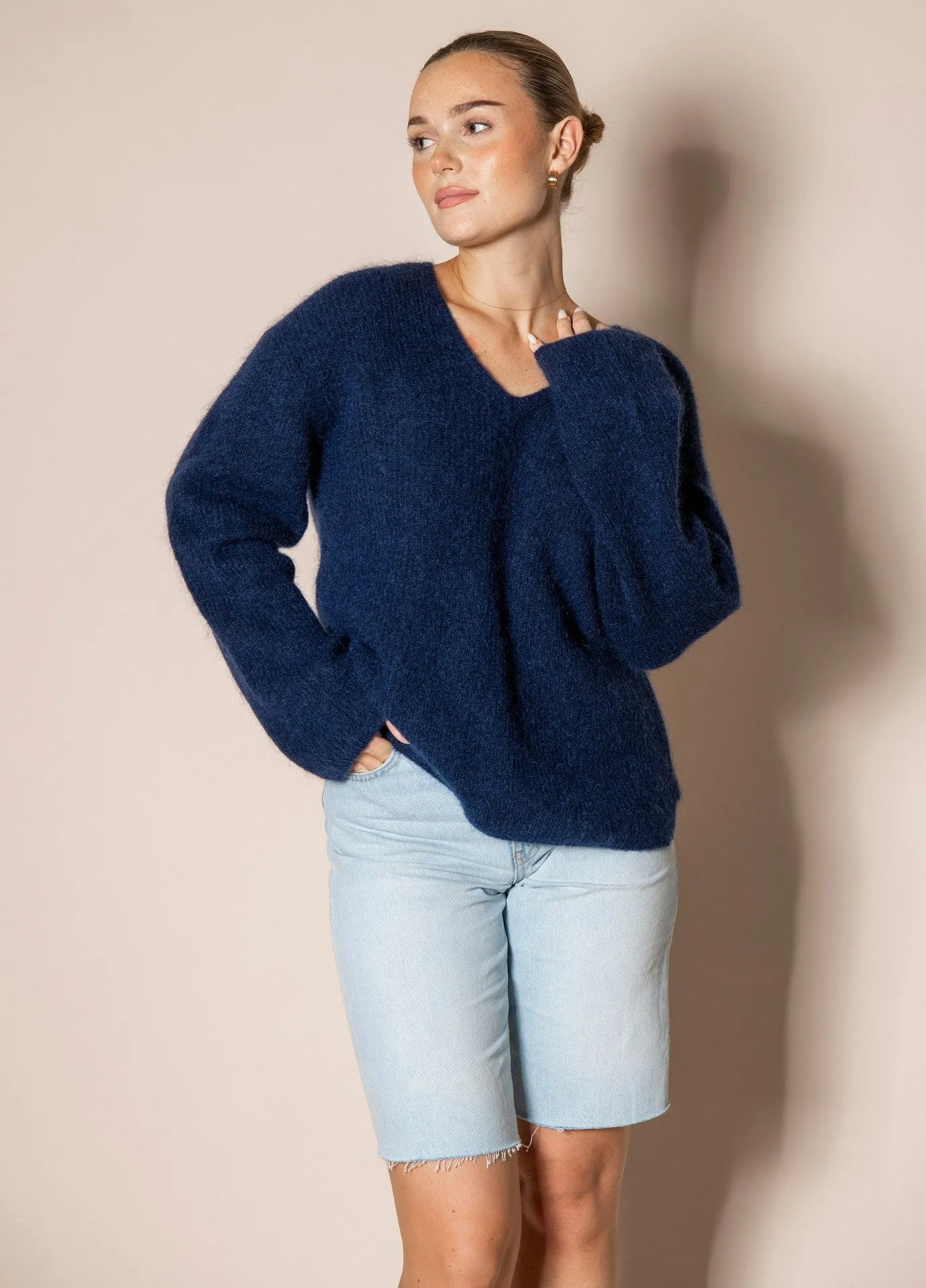 Iben Mohair Sweater Navy