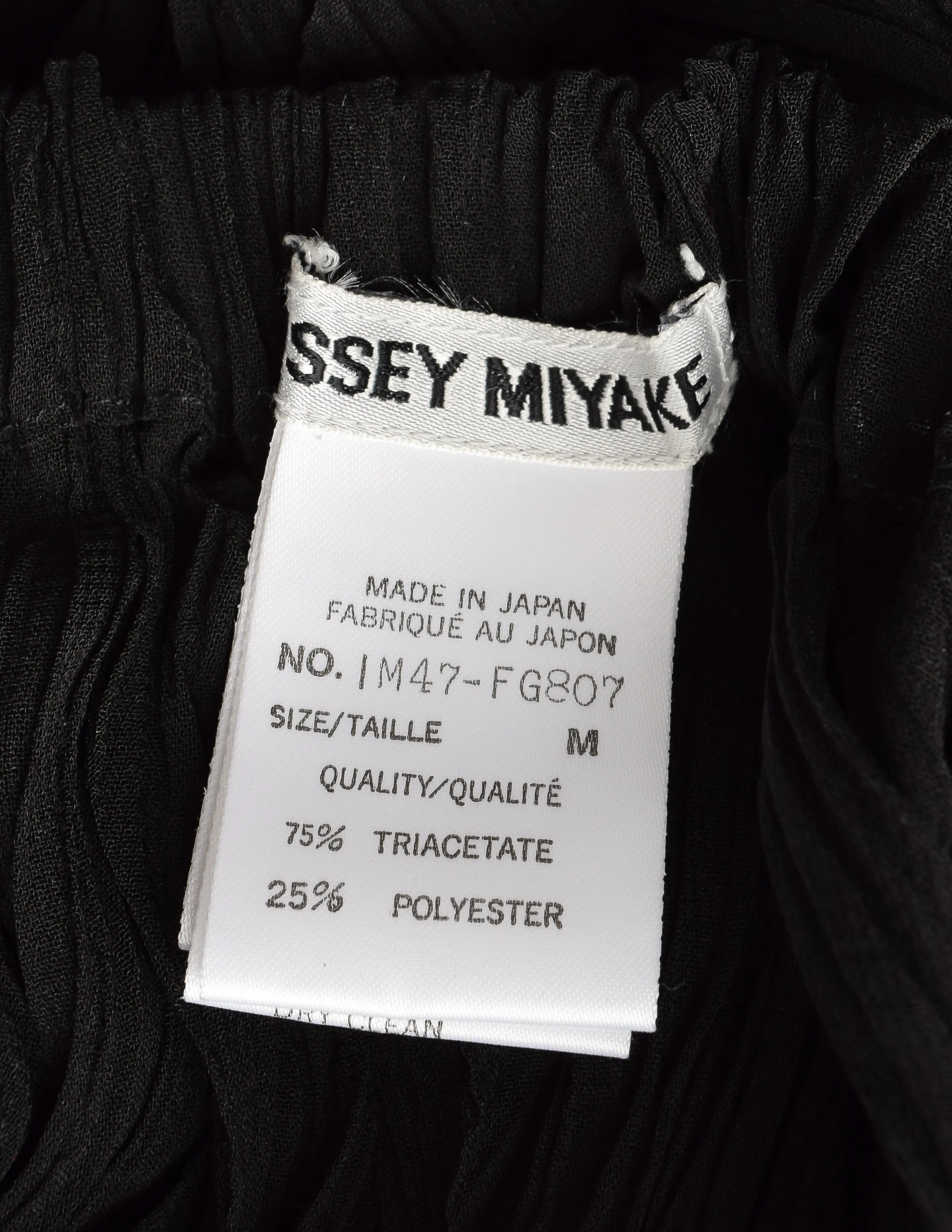 Issey Miyake Vintage Black Twisted Pleated Long Sleeve Top and Skirt Ensemble Set