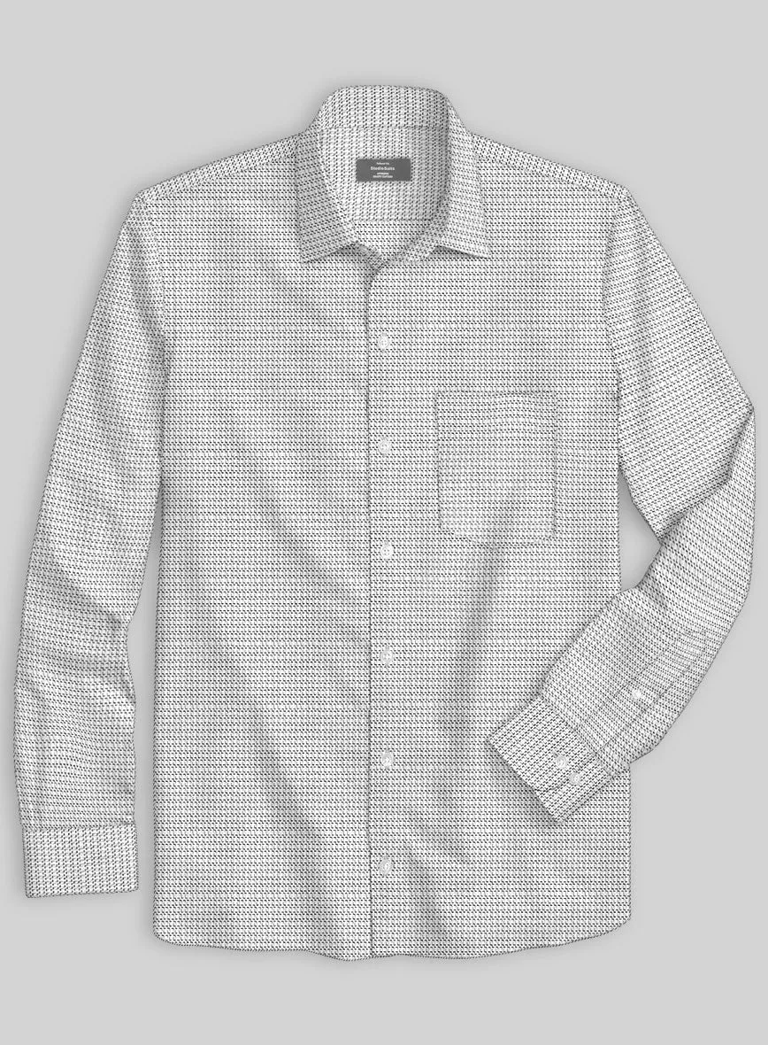 Italian Stretch White Matrix Shirt