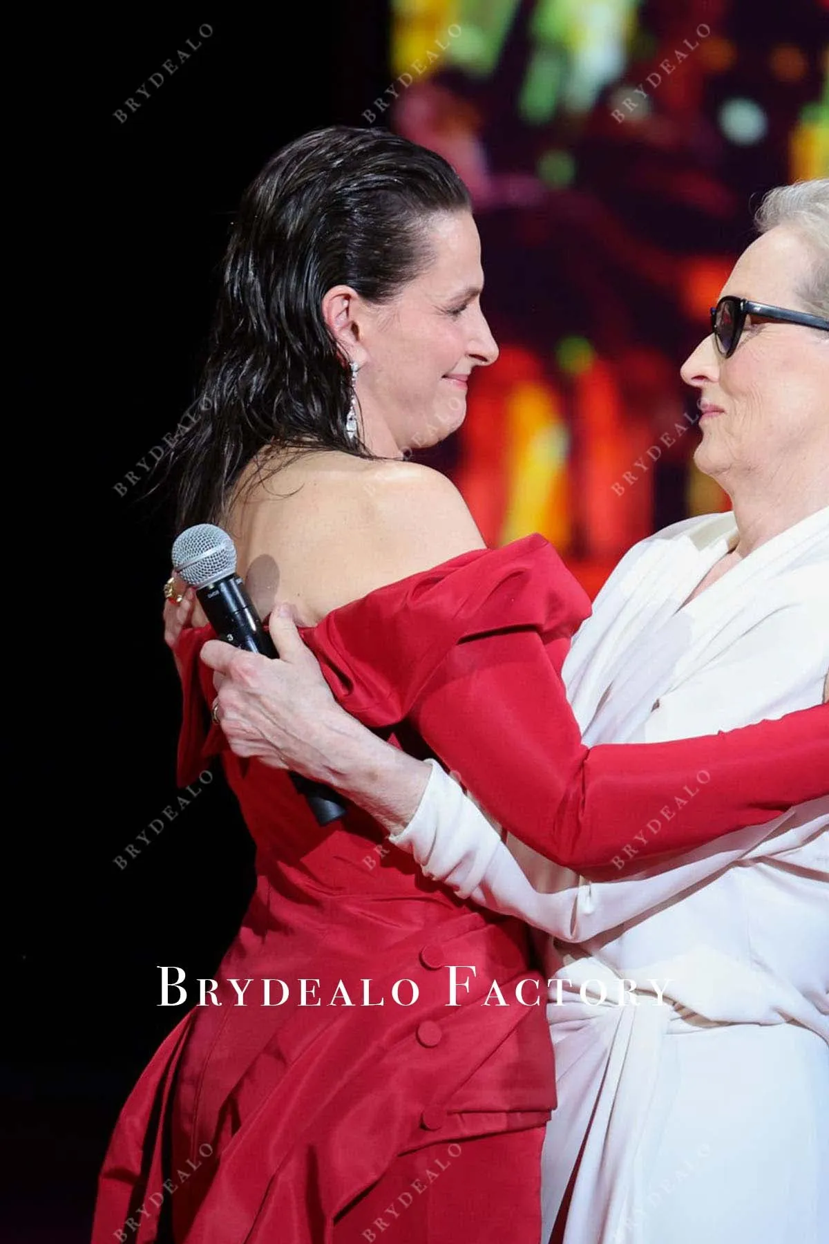 Juliette Binoche Red Taffeta Dress 2024 Cannes Film Festival