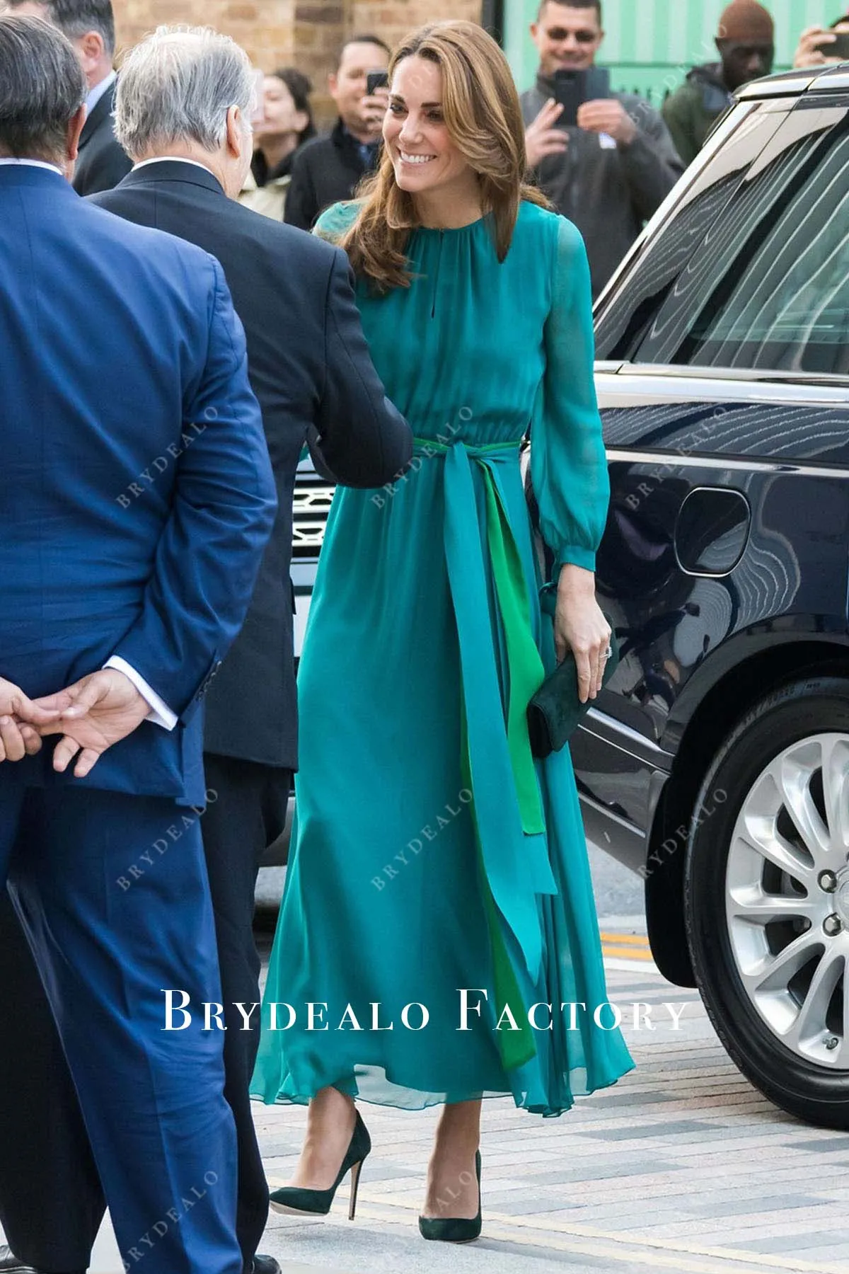 Kate Middleton Teal Maxi Dress Aga Khan Centre Visit 2019