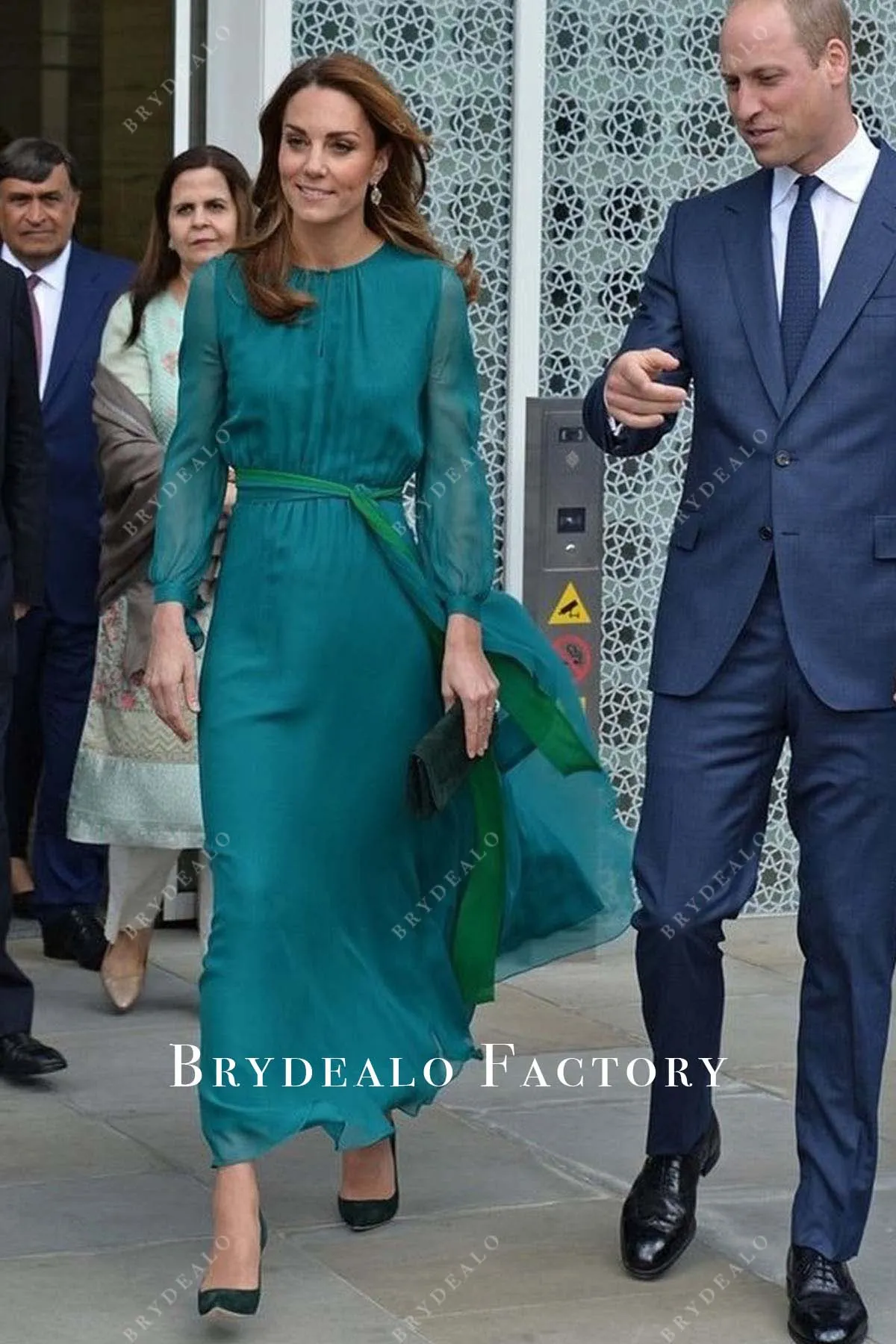 Kate Middleton Teal Maxi Dress Aga Khan Centre Visit 2019