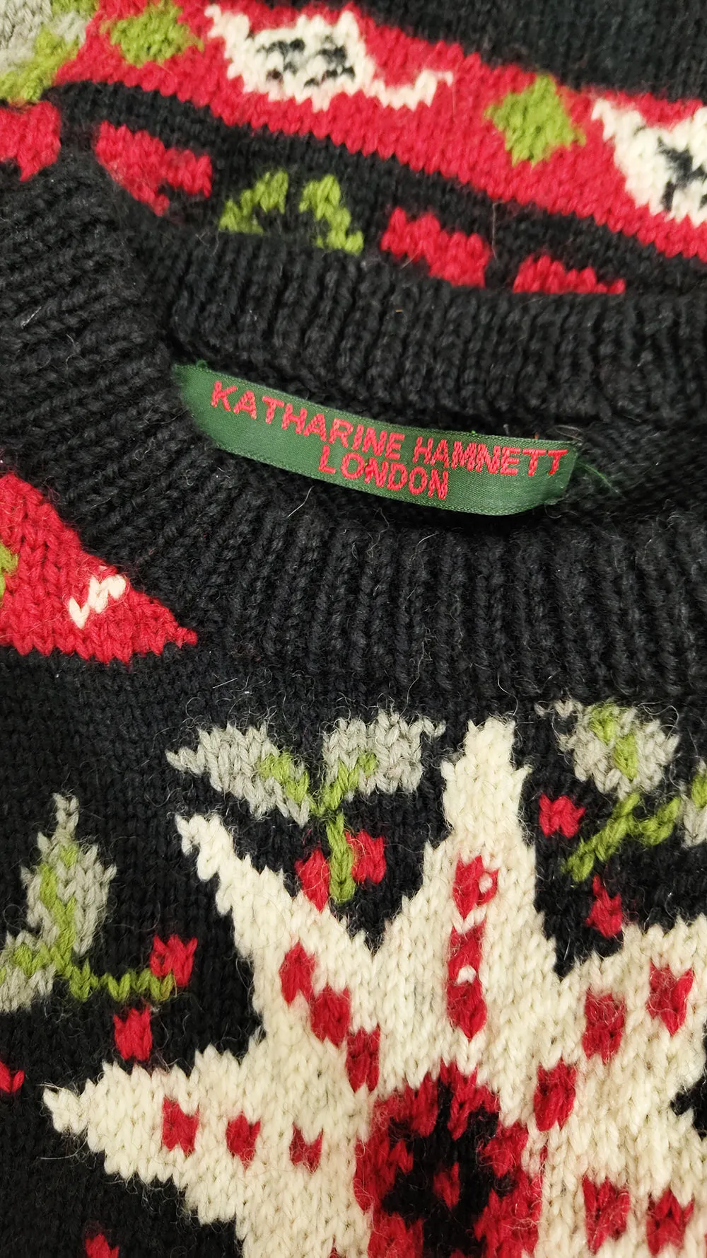 Katharine Hamnett Vintage Mens Fairisle Knit Sweater, 1980s