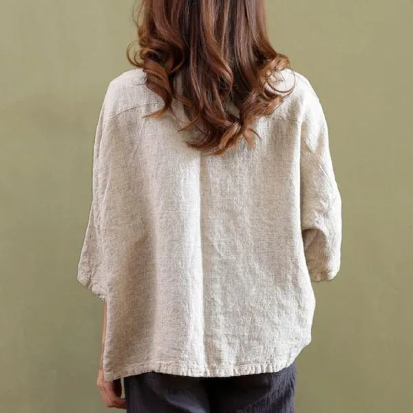 Loose Cotton and Linen Shirt | Zen