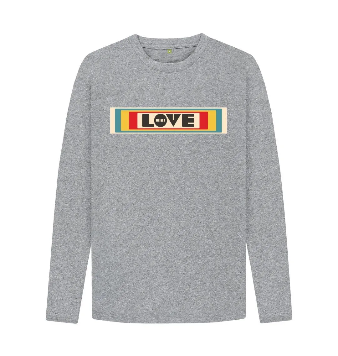 Love Wins retro long sleeve organic tee