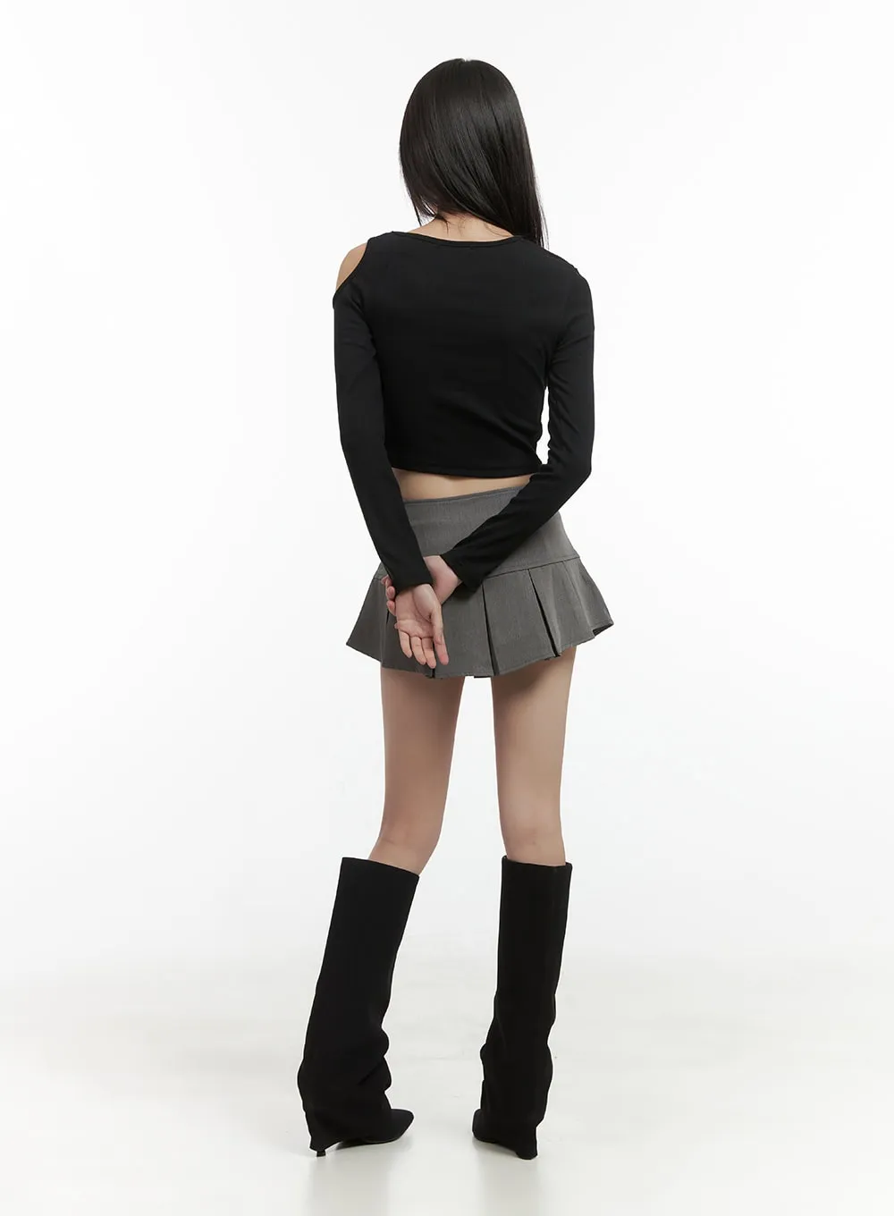 Low Rise Pleated Mini Skirt CO410