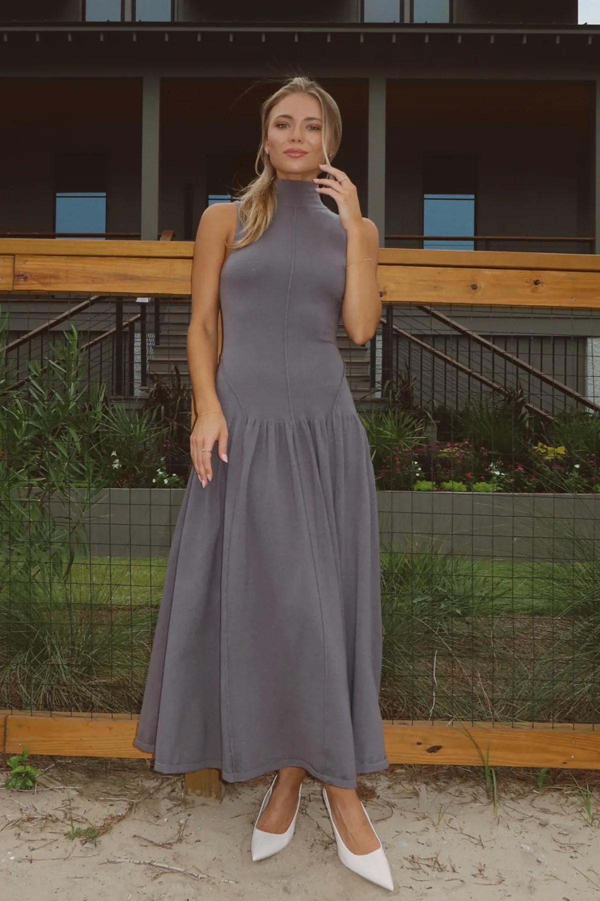 LUCY GREY MAXI DRESS