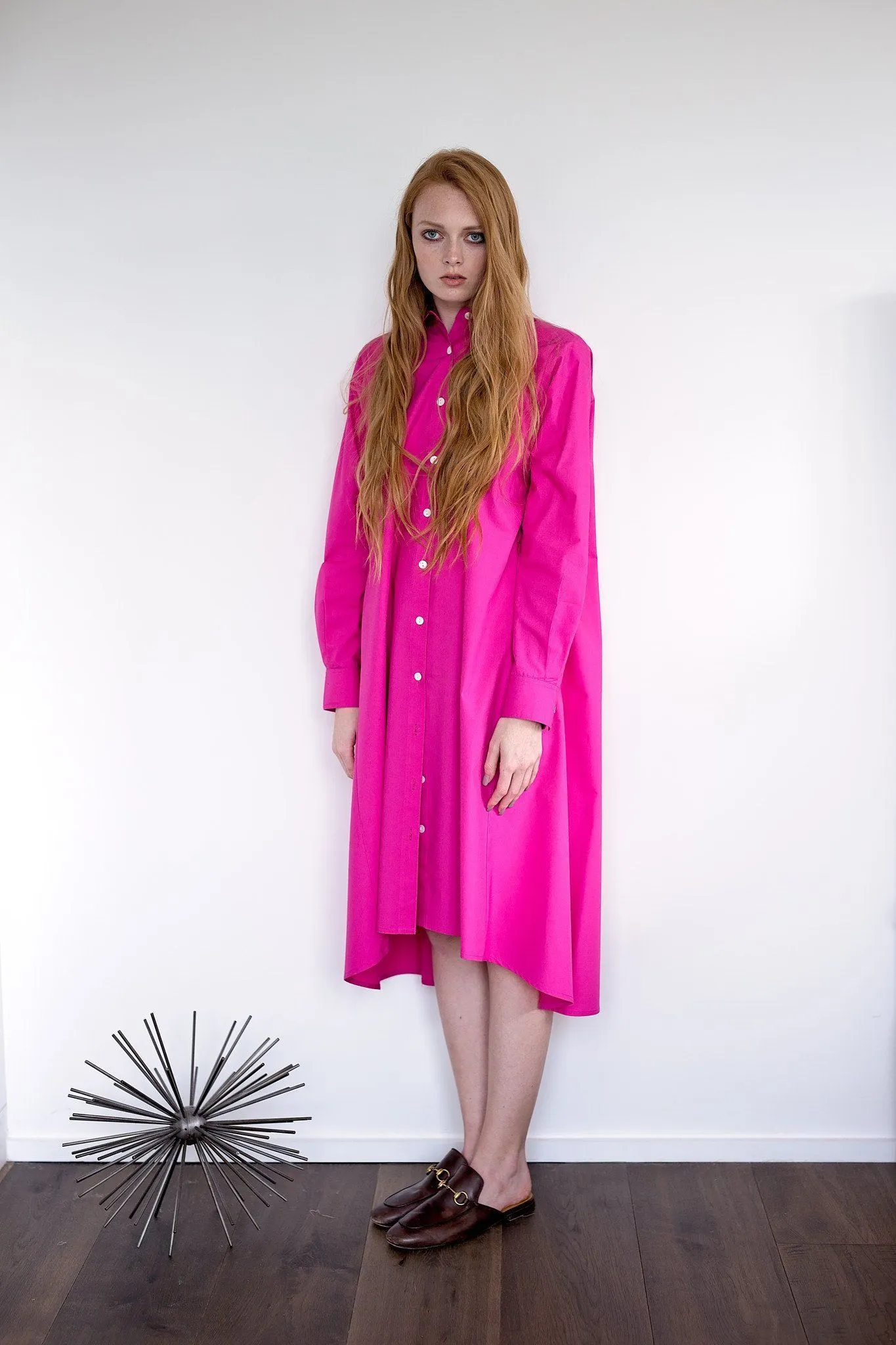 Maaya Medium Length - Hot Pink Poplin