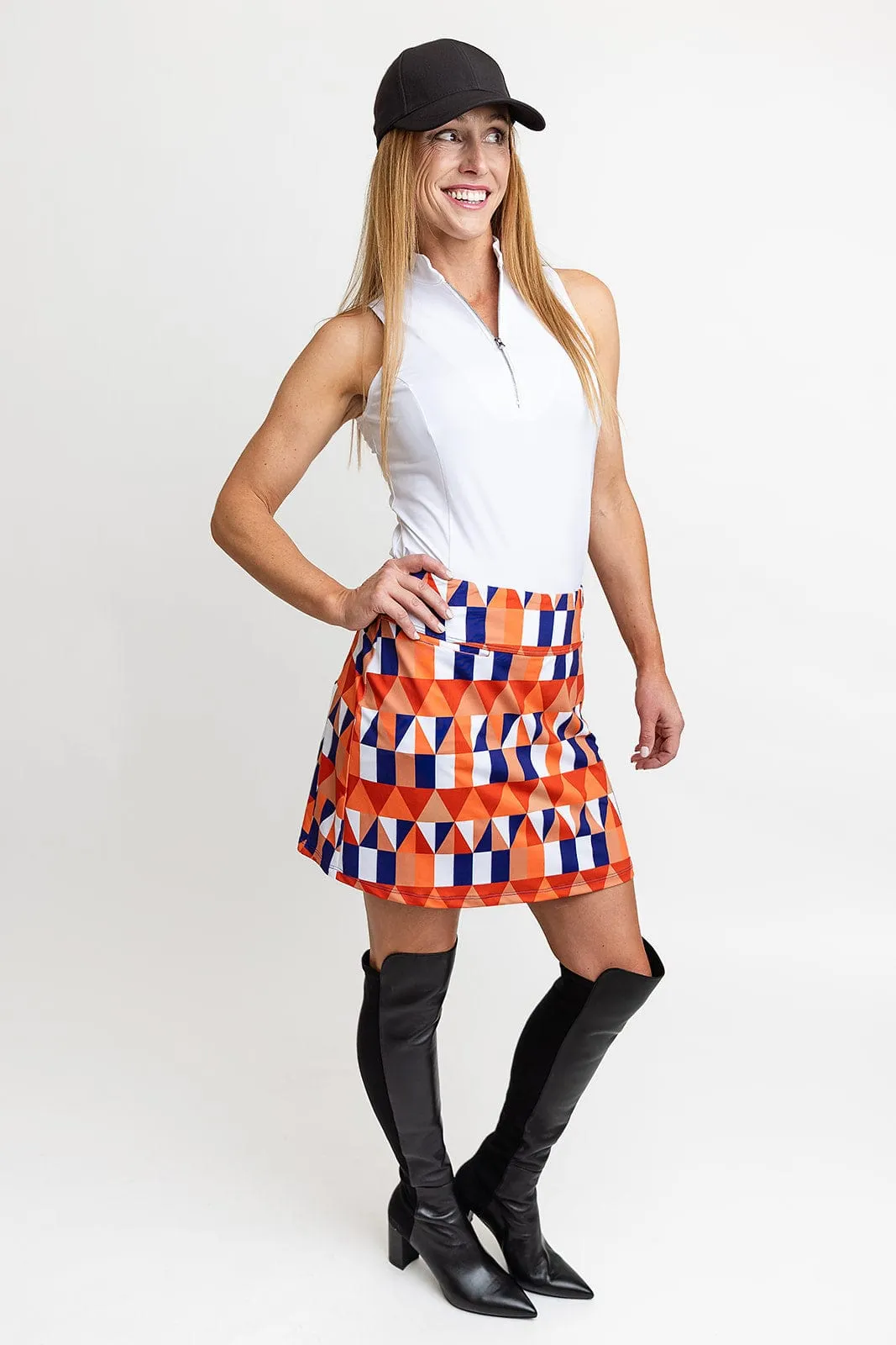 Marisa Pleated Skort - Geometric