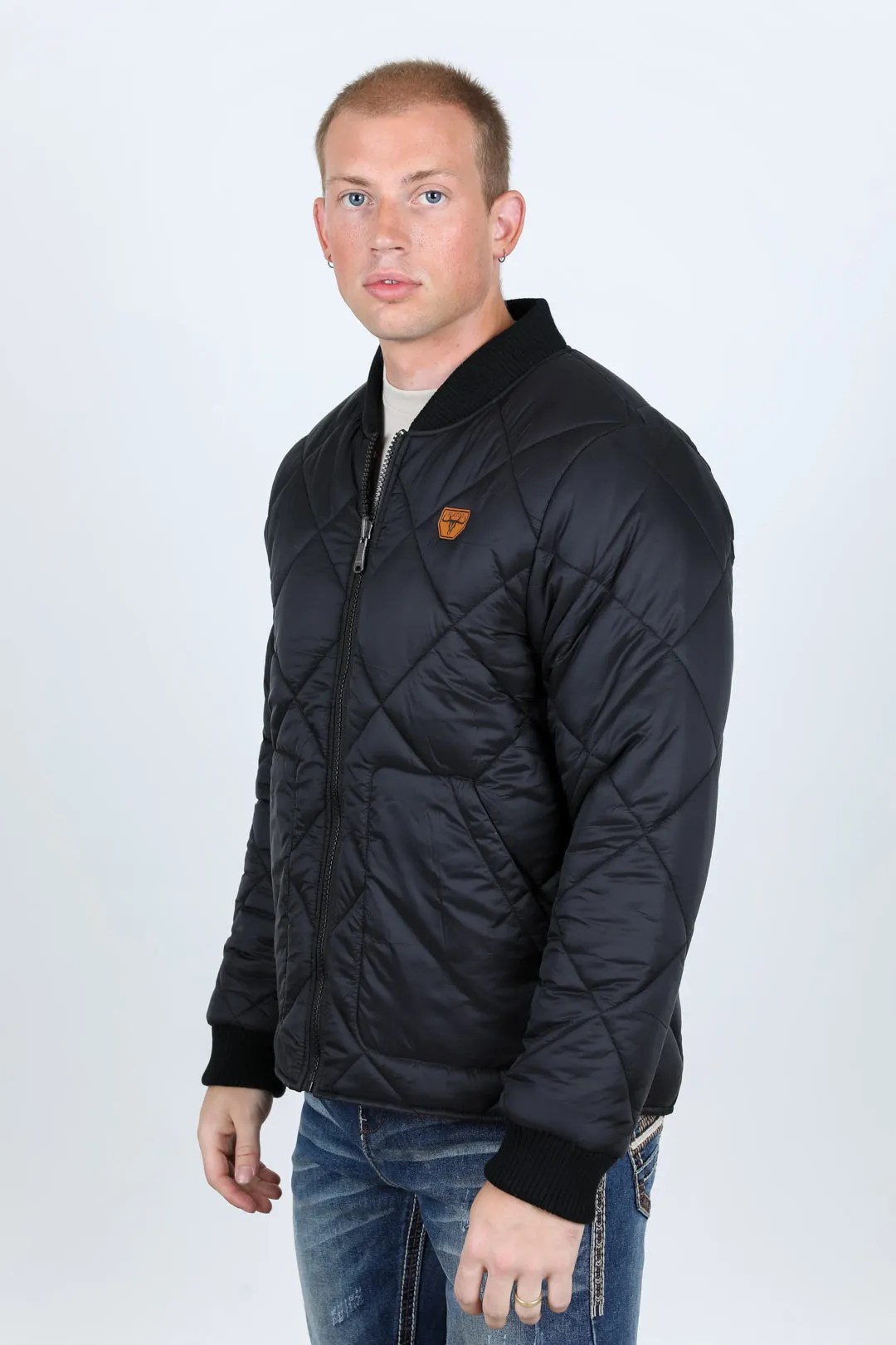 Mens Insulated Reversible Jacket - Black