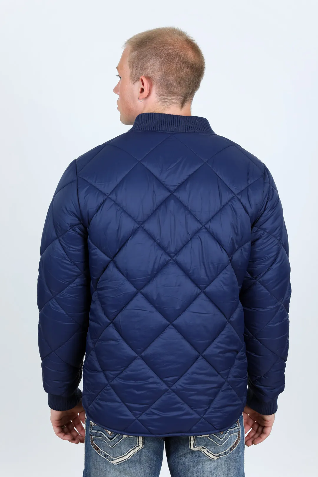 Mens Insulated Reversible Jacket - Navy