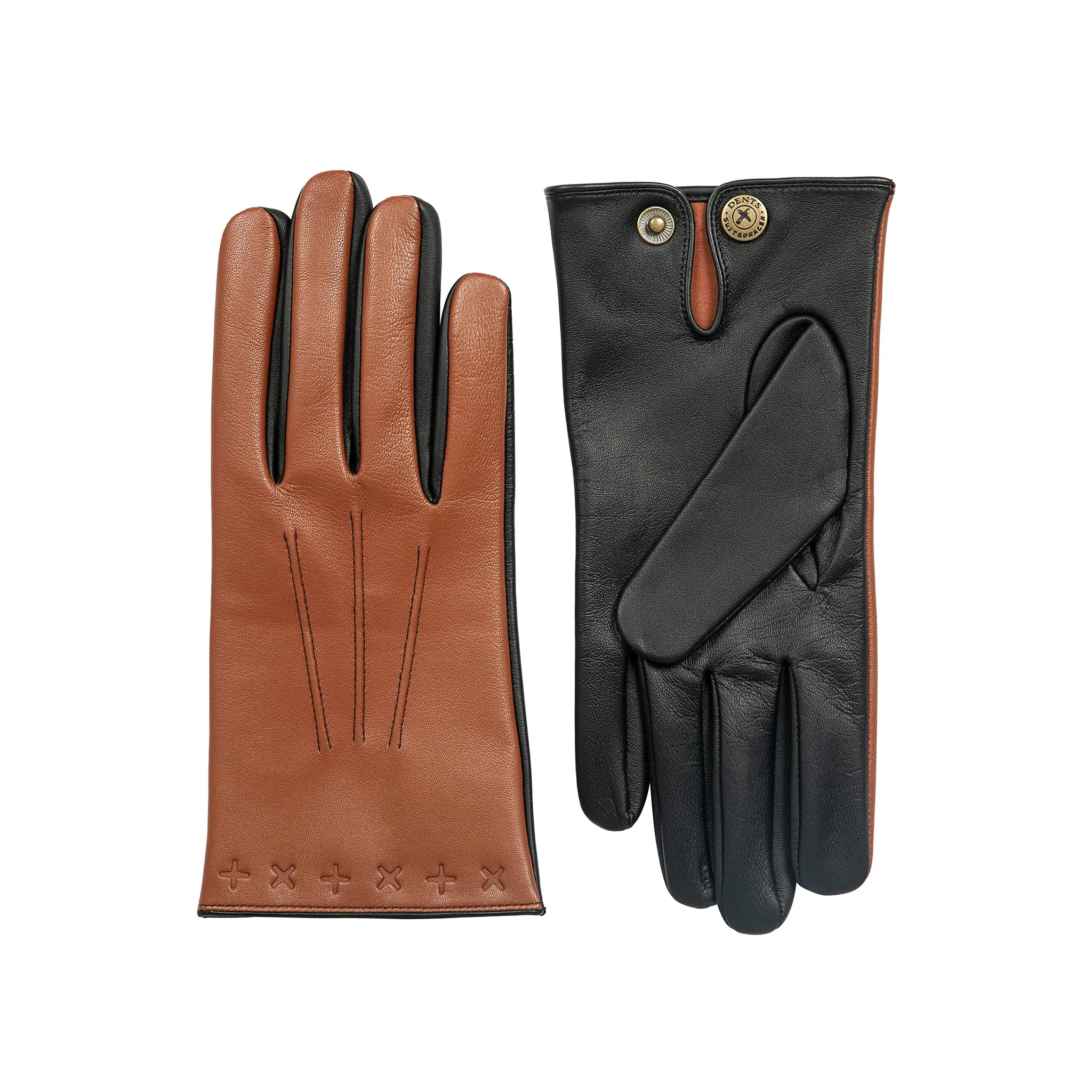 Men's The Suited Racer Touchscreen Three-Point Leather Gloves