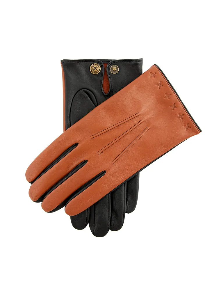 Men's The Suited Racer Touchscreen Three-Point Leather Gloves