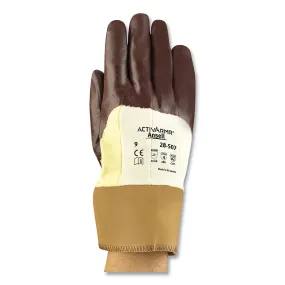 METALIST 28-507 COMFORTPLUS CUT RES NIT SZ7 - Coated Gloves, Nitrile Coated, Brown