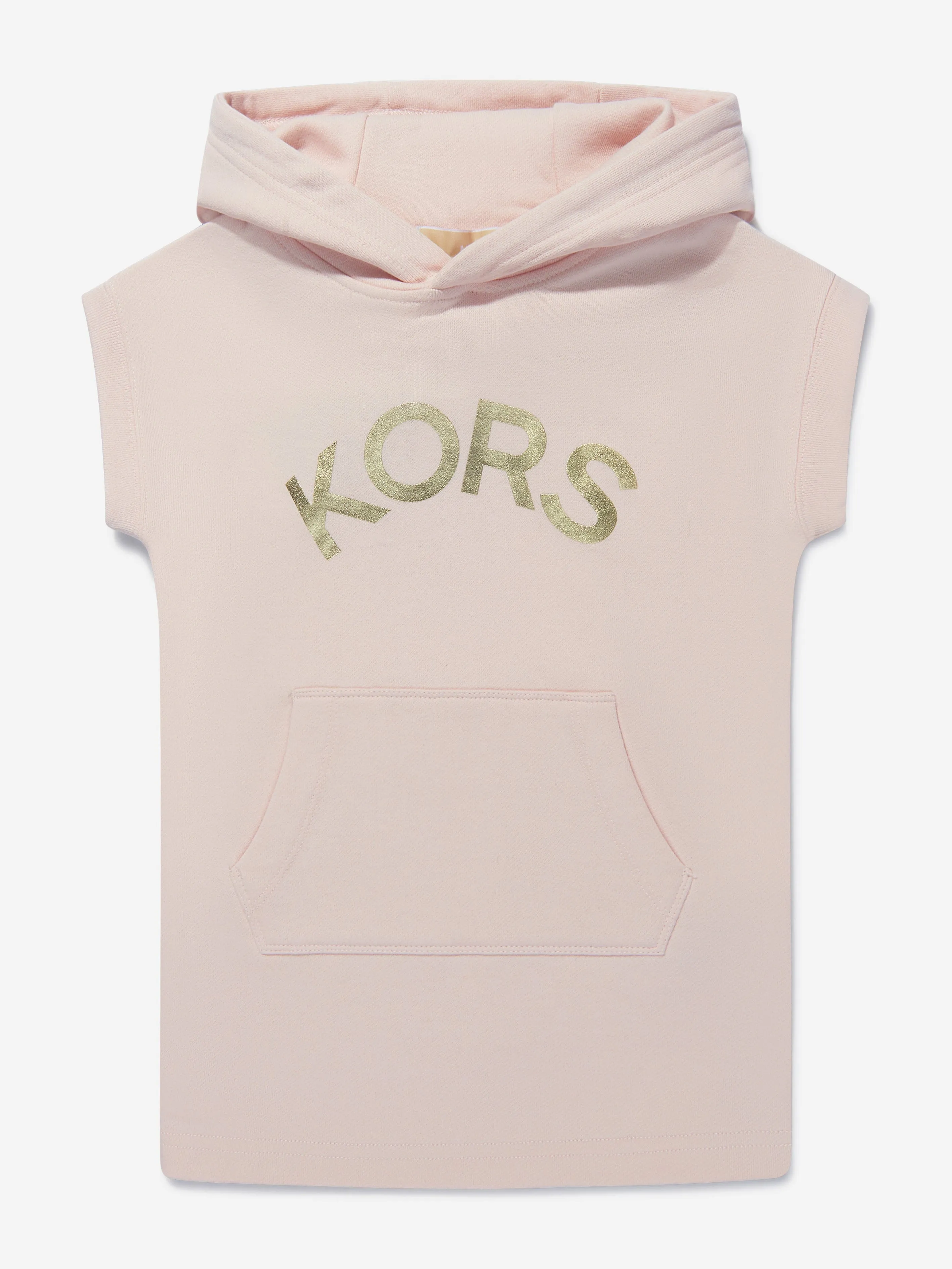 Michael Kors Girls Cotton Fleece Hooded Logo Dress