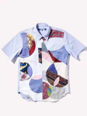 Micro Stripe Patchwork Shirt