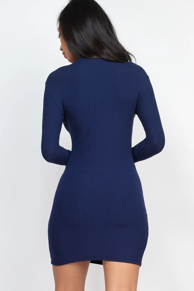 Mockneck Body Control Mini Dress