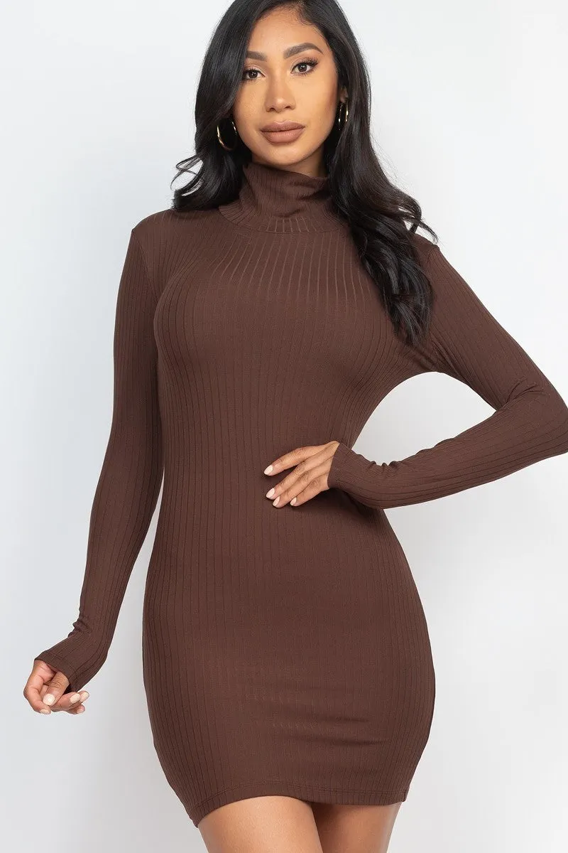 Mockneck Body Control Mini Dress