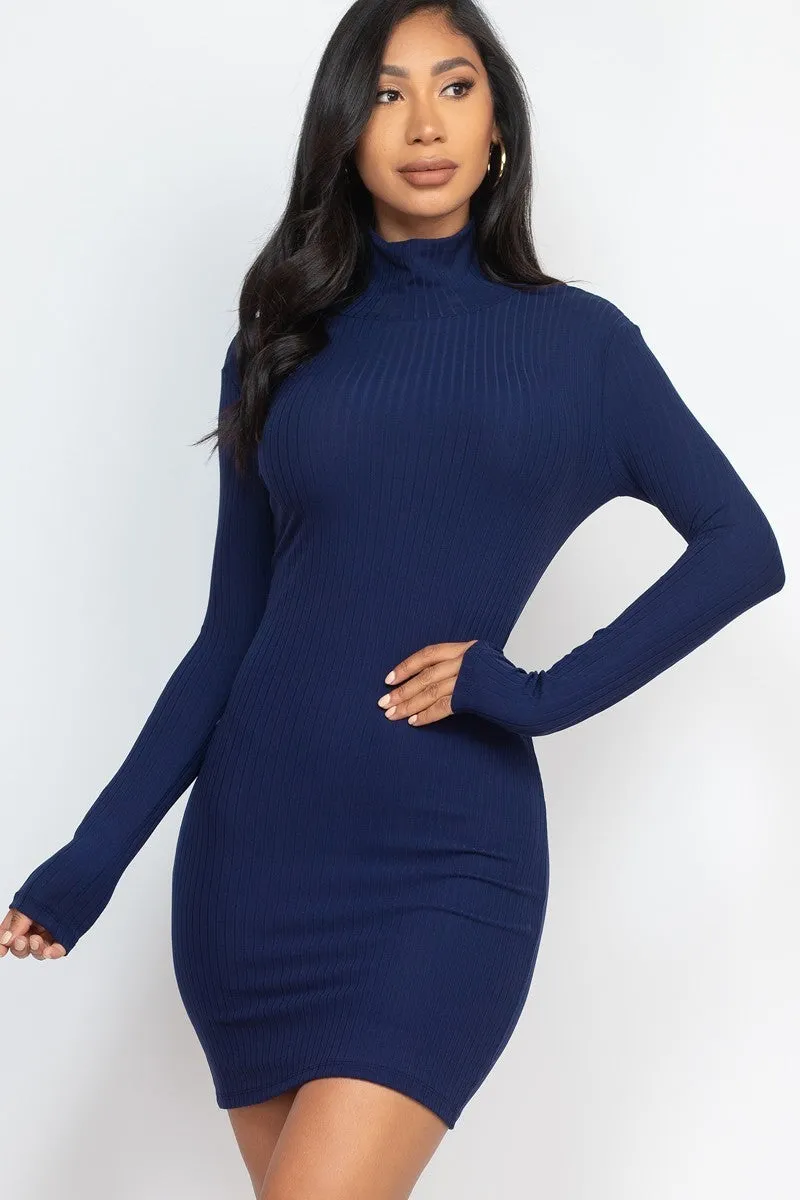 Mockneck Body Control Mini Dress